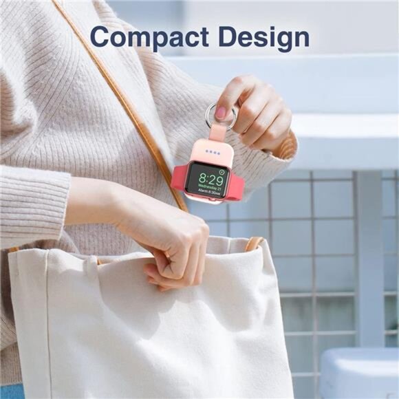 Portable Wireless Charger Compatible for Apple Watch Series 9/8/UItra/7/6/5/4/3 - Picture 3 of 7